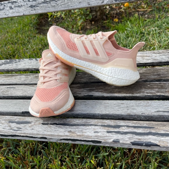 adidas Ultraboost 21 W Halo Blush Pink White Women Running size 6.5 - Picture 4 of 14